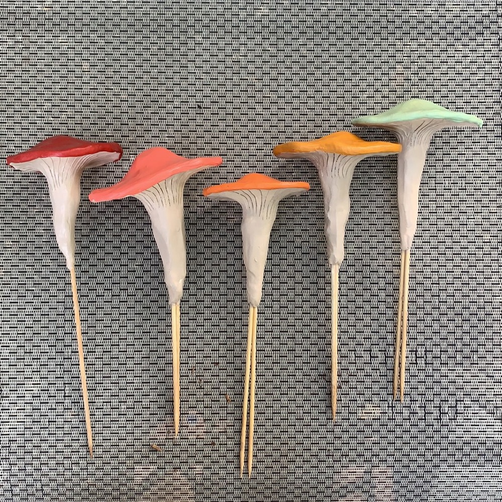 SET OF 3 Custom order Garden Stake Mushrooms 🍄